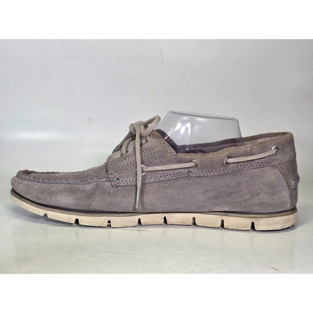 Timberland SensorFlex Men's Loafers Size 11 Gray Suede Boat Deck Casual Shoes